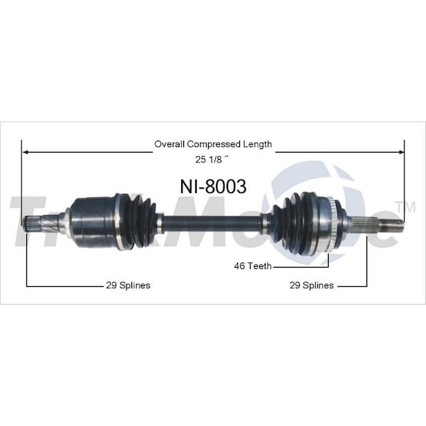 Surtrack Axle Cv Axle Shaft, Ni-8003 NI-8003 - main